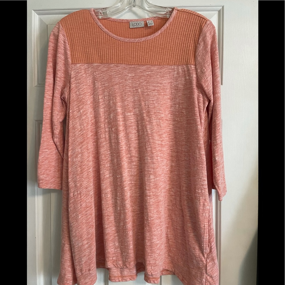 LOGO Peach Tunic.  Size Medium